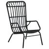 vidaXL Tuinstoel poly rattan zwart