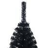 vidaXL Kunstmatig Voorverlicht Kerstboom met 150 LED Zwart 150 cm PVC