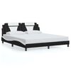 vidaXL Bedframe "Viana" zonder matras kunstleer zwart en wit 180x200 cm
