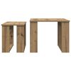vidaXL Koffietafel Set 2 pcs Artisan Eiken Bewerkt hout
