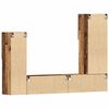 vidaXL TV-kast met LED-striplichten 4 pcs Oud hout Bewerkt hout