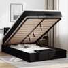 vidaXL Ottoman bed met matrassen en LED's 120x200cm kunstleer zwart