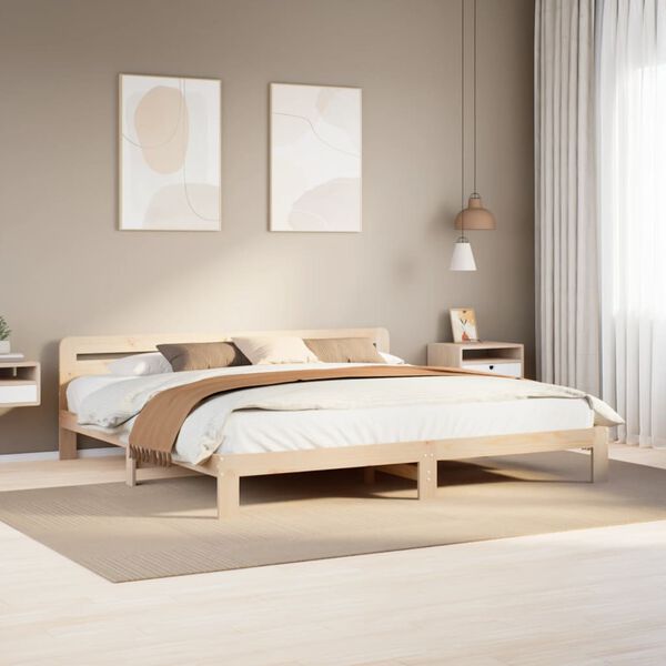 vidaXL Bedframe zonder matras massief grenenhout 180x200 cm