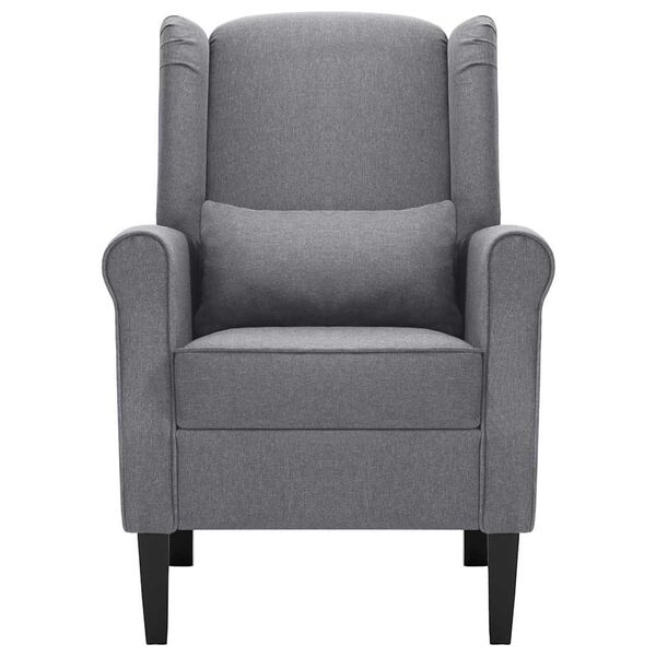 vidaXL Fauteuil stof donkergrijs