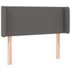 vidaXL Hoofdbord met randen 103x16x78/88 cm kunstleer grijs