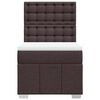 vidaXL Boxspring met matras stof donkerbruin 90x190 cm