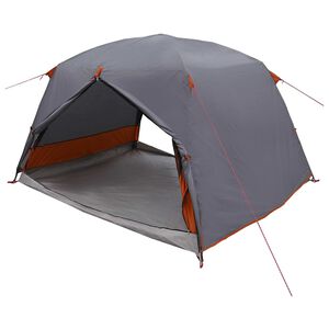vidaXL Backpacking Tent 2-persoons Grijs en Oranje