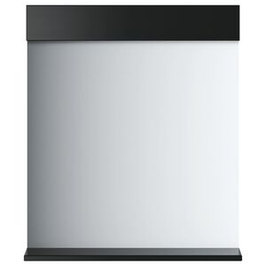 vidaXL Badkamerspiegel met schap BERG 60x12x70 cm massief hout zwart