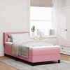 vidaXL Boxspringbed met matras met hoofdeinde Roze 190 x 90 cm Fluweel