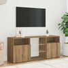 vidaXL Tv-meubel met LED 120x30x50 cm bewerkt hout artisanaal eiken