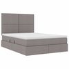vidaXL Opbergbed met LED met matras Taupe 140 x 200 cm Polyester
