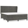 vidaXL Boxspring met matras fluweel donkergrijs 180x200 cm