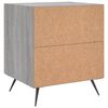 vidaXL Nachtkastjes 2 st 40x35x47,5 cm bewerkt hout grijs sonoma eiken