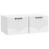 vidaXL Wandbeugel TV-kast Hoogglans Wit 78,5 x 41 x 30 cm Bewerkt hout