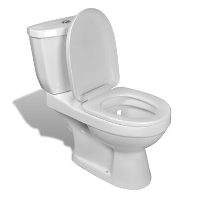 Toilet met stortbak (wit)