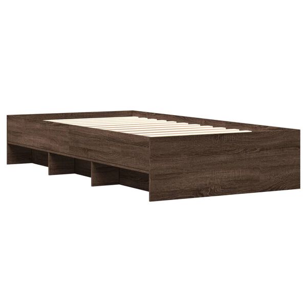 vidaXL Bedframe zonder matras bewerkt hout bruin eikenkleur 90x190 cm