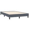 vidaXL Boxspring met matras fluweel donkergrijs 120x210 cm