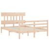vidaXL Bedframe met hoofdbord massief hout