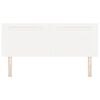 vidaXL LED Hoofdbord Wit 144 cm Nep Leer