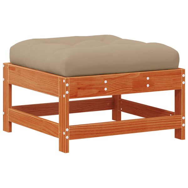 vidaXL Tuinvoetsteun Massief grenenhout Wasbruin