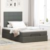 vidaXL Ottoman bed met matras en LED's 120x190 cm stof donkergrijs