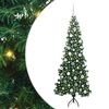 vidaXL Hoek Kunstkerstboom met 300 LED Groen 180 cm PVC en Metaal