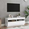 vidaXL Tv-meubel met LED-verlichting 100x35x40 cm hoogglans wit