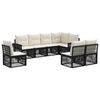 vidaXL Tuinbankenset 8 st Zwart en Cream Wit poly rattan