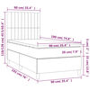 vidaXL Boxspring met matras fluweel lichtgrijs 90x190 cm