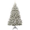 vidaXL Kunstkerstboom met 300 LED Groen en Wit 300 cm PVC en Metaal