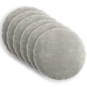 vidaXL Kussensloop 6 st HEERLEN Lichtgrijs &Oslash; 50 cm Chenille Stof