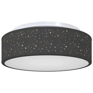 vidaXL Plafonni&egrave;re met schijnwerpers Zwart 38 x 38 x 13,5 cm Stof
