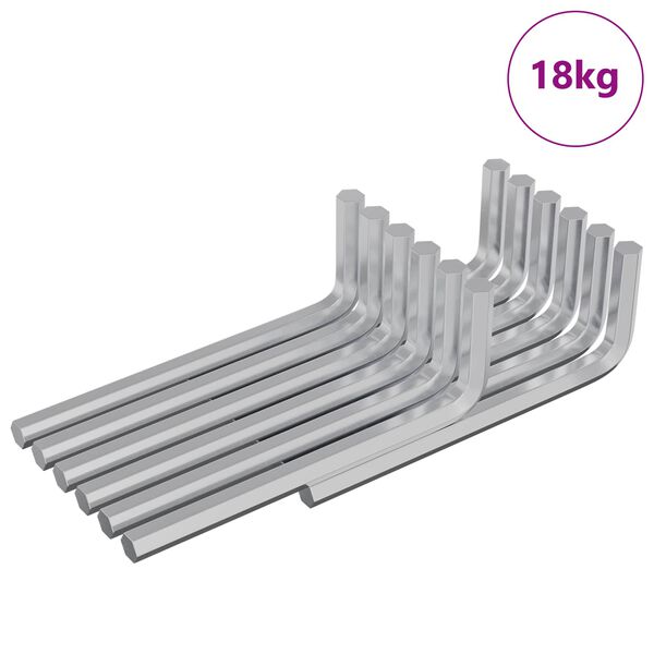 vidaXL Zeskantsleutel 1800 pcs Zilver 32 x 86 mm Staal