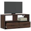 vidaXL Tv-meubel 80x31x39,5 cm bewerkt hout metaal bruin eikenkleurig