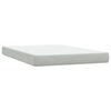 vidaXL Boxspring met matras en LED fluweel lichtgrijs 160x210 cm