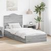 vidaXL Opslag bed met lade Grijs Sonoma 100 x 200 cm Bewerkt hout