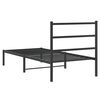 vidaXL Bedframe met hoofdbord metaal zwart 90x190 cm