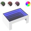 vidaXL Salontafel met Infinity LED 70x50x30 cm wit