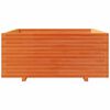 vidaXL Plantenbak 110x110x49,5 cm massief grenenhout wasbruin