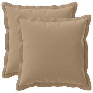 vidaXL Kussensloop 2 st HOUTEN Taupe 30 x 30 cm Polyester