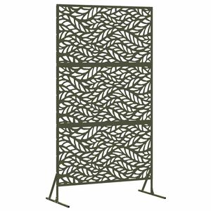 vidaXL Privacyscherm 100 x 50 x 180 cm Staal Olijfgroen
