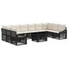 vidaXL Tuinbankenset 11 st Zwart en Cream Wit poly rattan