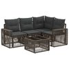 vidaXL Tuinbankenset 5 st 4-zits Grijs en Donkergrijs poly rattan