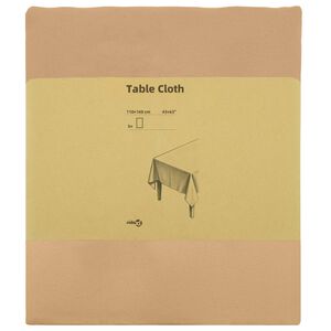 vidaXL Tafelkleed 5 st Rechthoekig Beige 110 x 160 cm Polyester