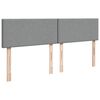 vidaXL Boxspring met matras stof lichtgrijs 180x200 cm