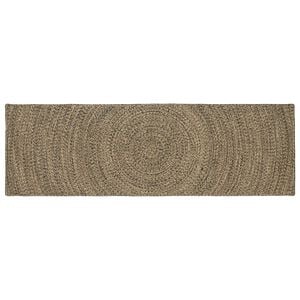 vidaXL Gebied Tapijt Naturel en Zwart 80 x 200 cm Jute