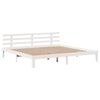 vidaXL Bedframe met hoofdeinde zonder matras 200x200 cm wit