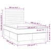 vidaXL Boxspring met matras en LED stof blauw 120x200 cm
