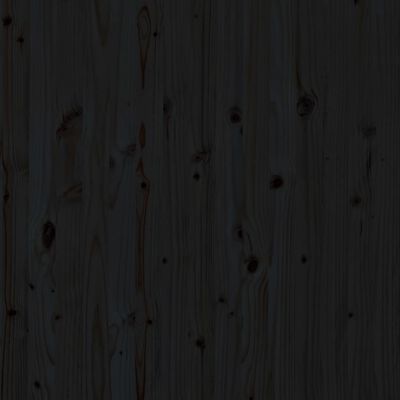 vidaXL Hoofdbord wandmontage 106x3x91,5 cm massief grenenhout zwart