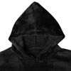 vidaXL Deken hoodie Zwart l Flanel